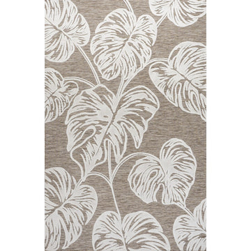 Tobago High-low Two-tone Monstera Leaf Indoor/Outdoor Area Rug
